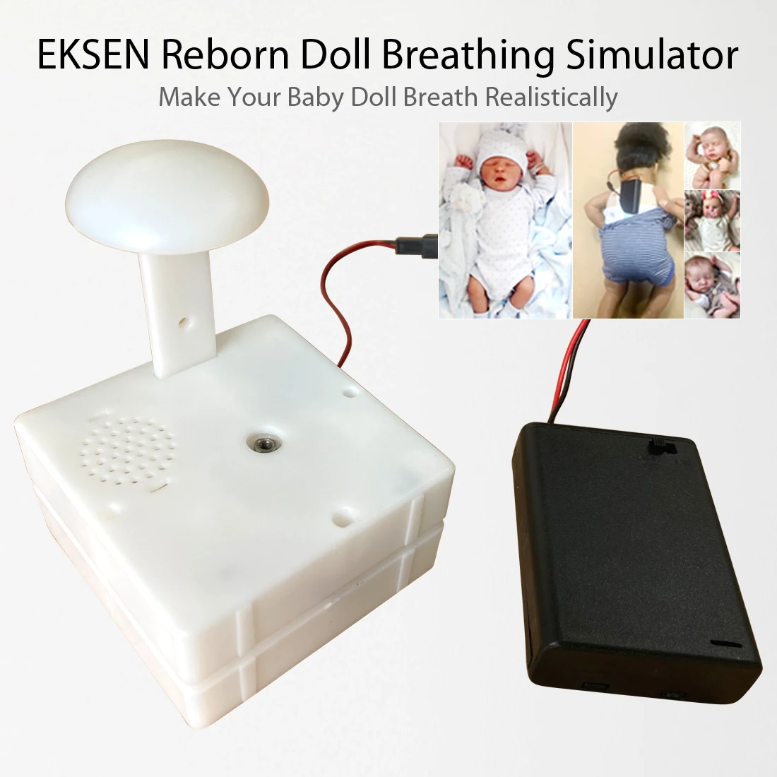 Breathing Simulator for Reborn Baby, Reborn Breathing Mechanism Accessories With Lifelike Sleeping Lifelike Baby Holiday Gifts