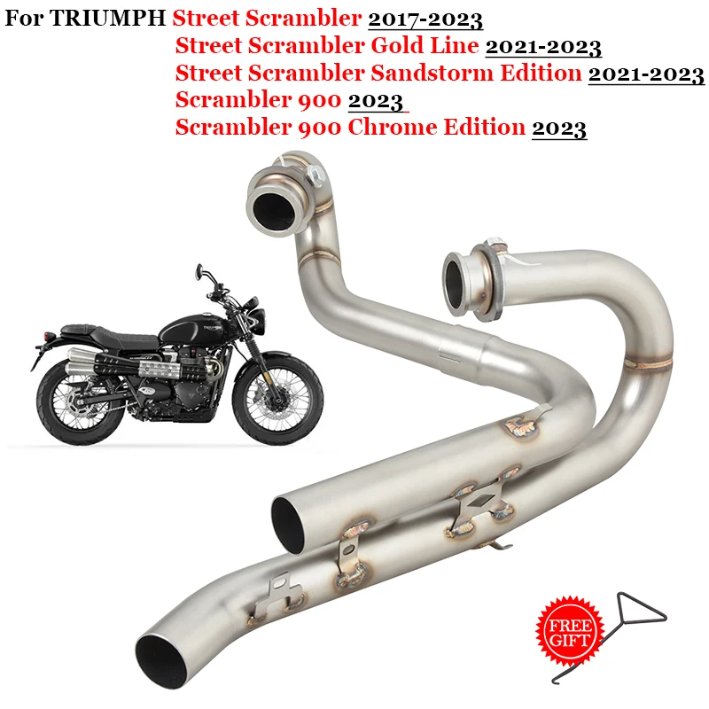 

For TRIUMPH Street Scrambler 17-23 Gold Line / Sandstorm Edition 21-23 Scrambler 900/Chrome Edition Motorcycle Exhaust Link Pipe