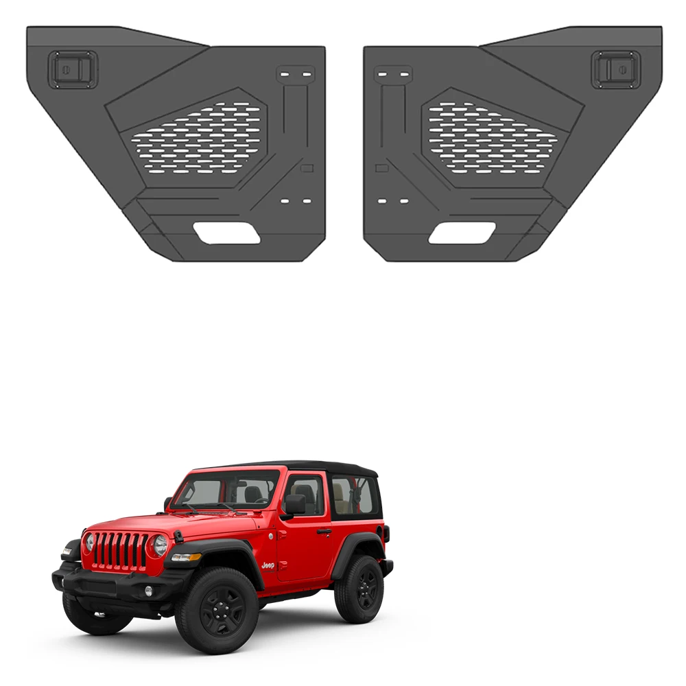 

high quality 4X4 offroad striped mesh Half door rear Door with rearview mirrors and screws for Wrangler JL