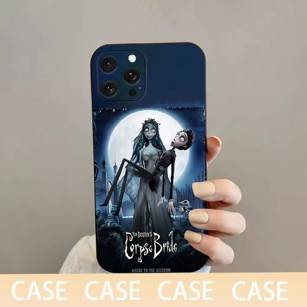 Etui na telefon C-Corpse Bride Victor do iPhone 16,15,14,13,12,11 Plus,Pro Max,XS,X,XR,SE,Mini,8,7,Soft Silicone Black Cover