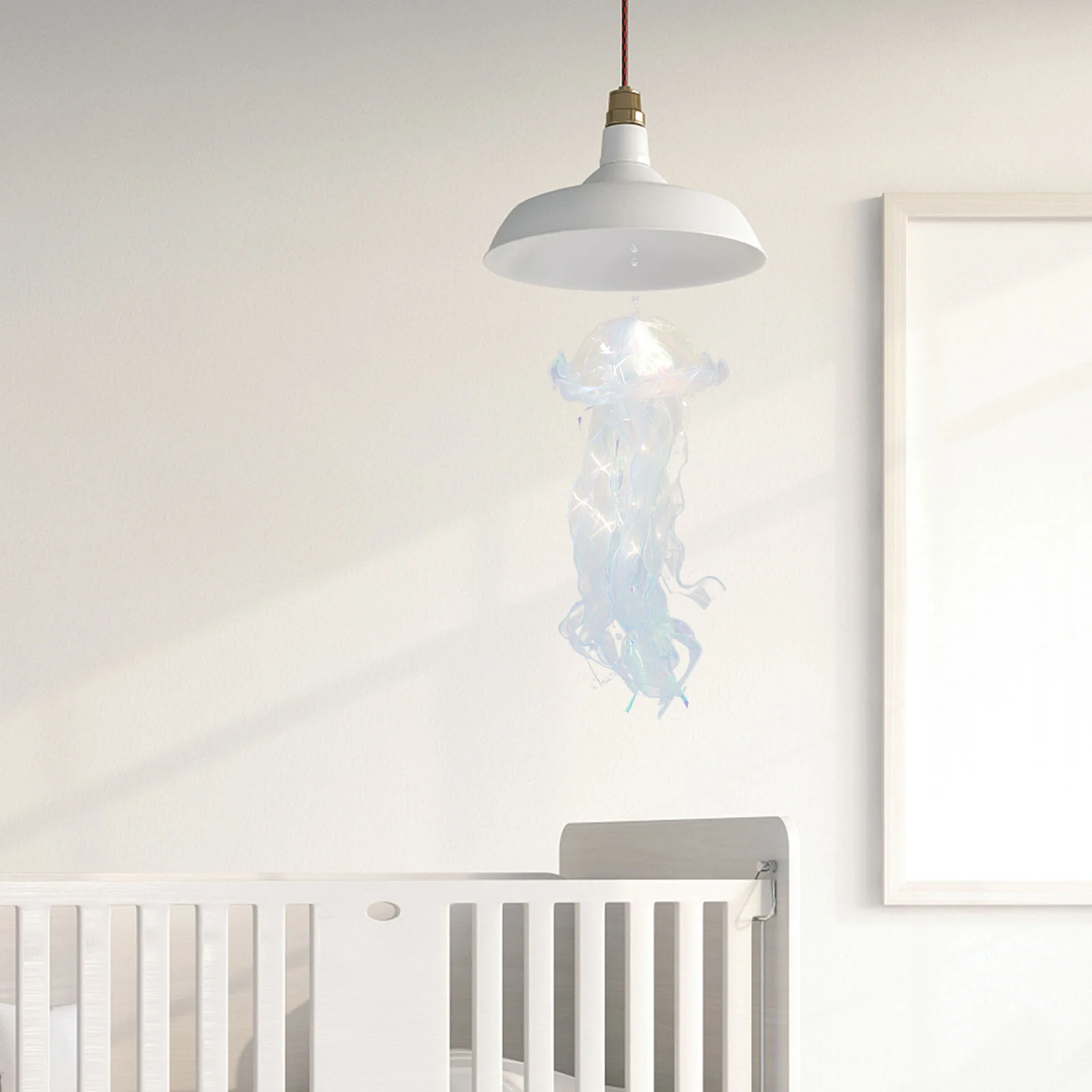 Lámpara de medusa brillante, adornos de Medusa oceánica, luz nocturna, linterna para dormitorio, decoraciones decorativas, poste portátil