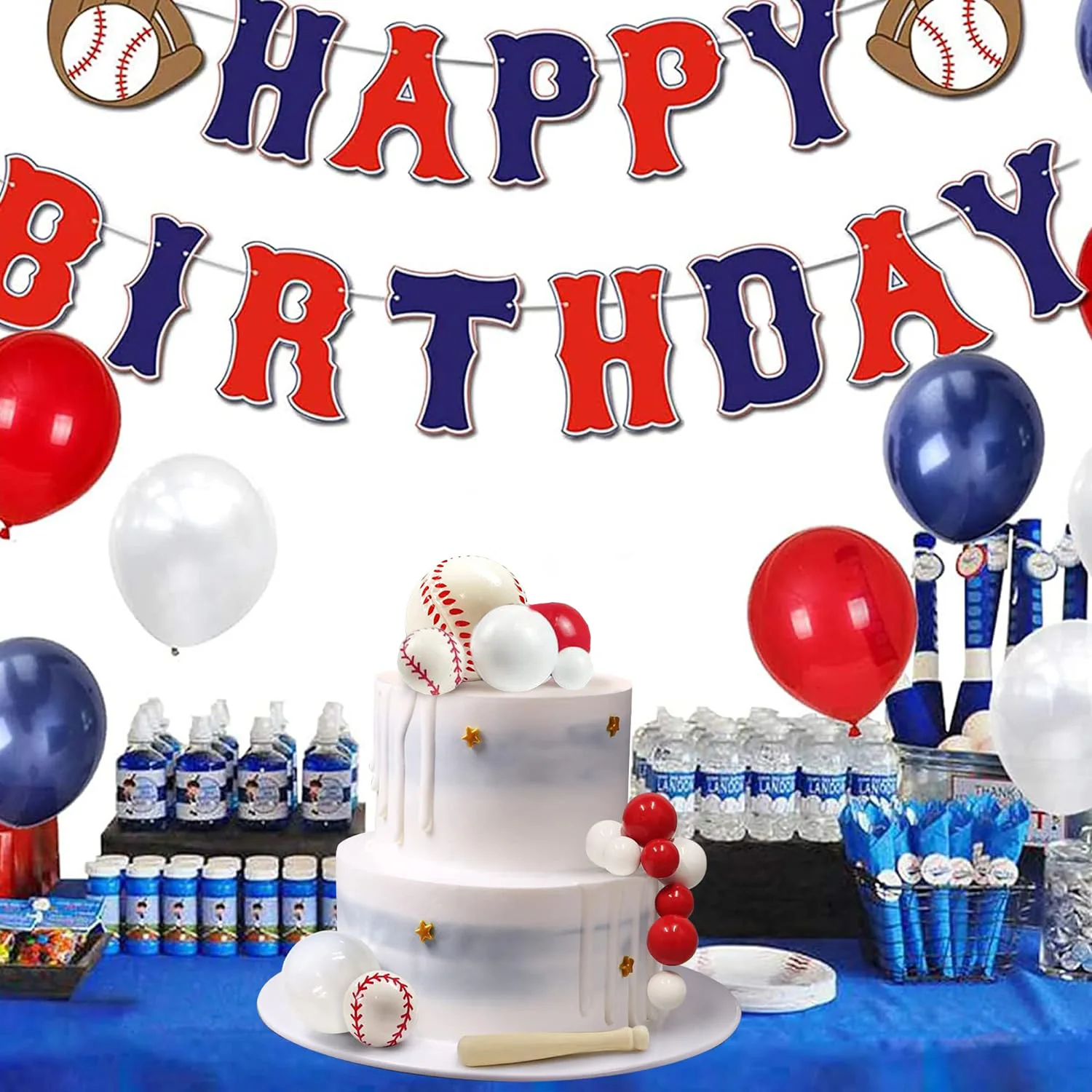 Sport Theme Baby Shower Baseball Cake Decorations Baseball Cake Topper Supplies  For Boys Men