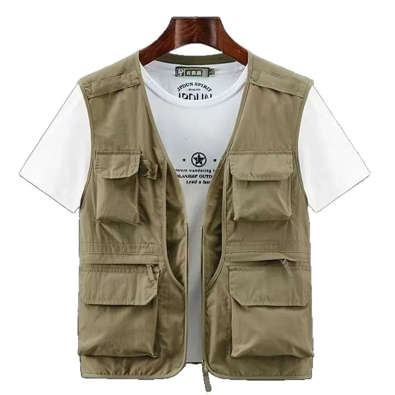 Multifunctional Vest, Tactical Fishing Photography Vest, Ultra Lightweight Breathable Vest, Outdoor Working Travel Waistcoat