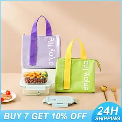 Insulated Lunch Box Cooler Bag Insulated Storage Bags Lunch Insulation Bag Capacity Breakfast Organizer Waterproof Lunch Bag