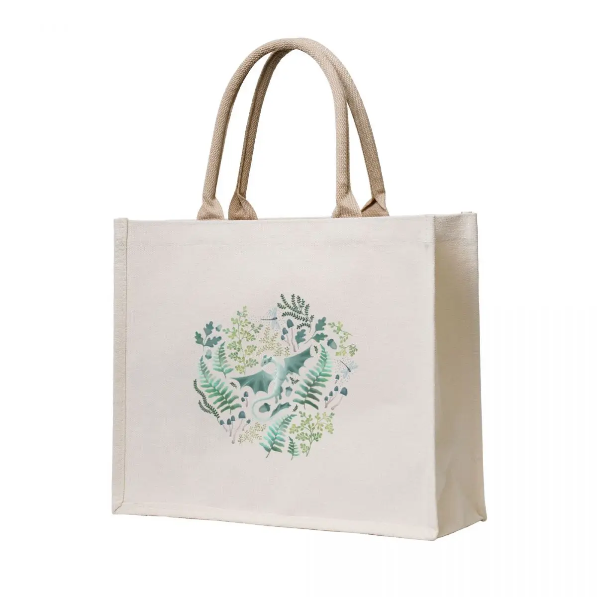 

Forest dragons in shades of green on a dark green background Tote Bag bags woman 2025 Gift bag Canvas bag for women