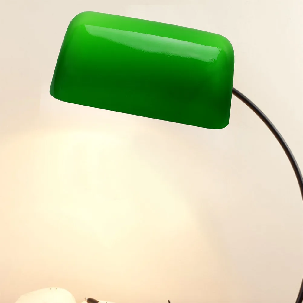 Glass Bankers Lampshade Retro Vintage Desk Lamp Shade Replacement for Table Lamp Bedside Living Room Warm Diffuse Lighting