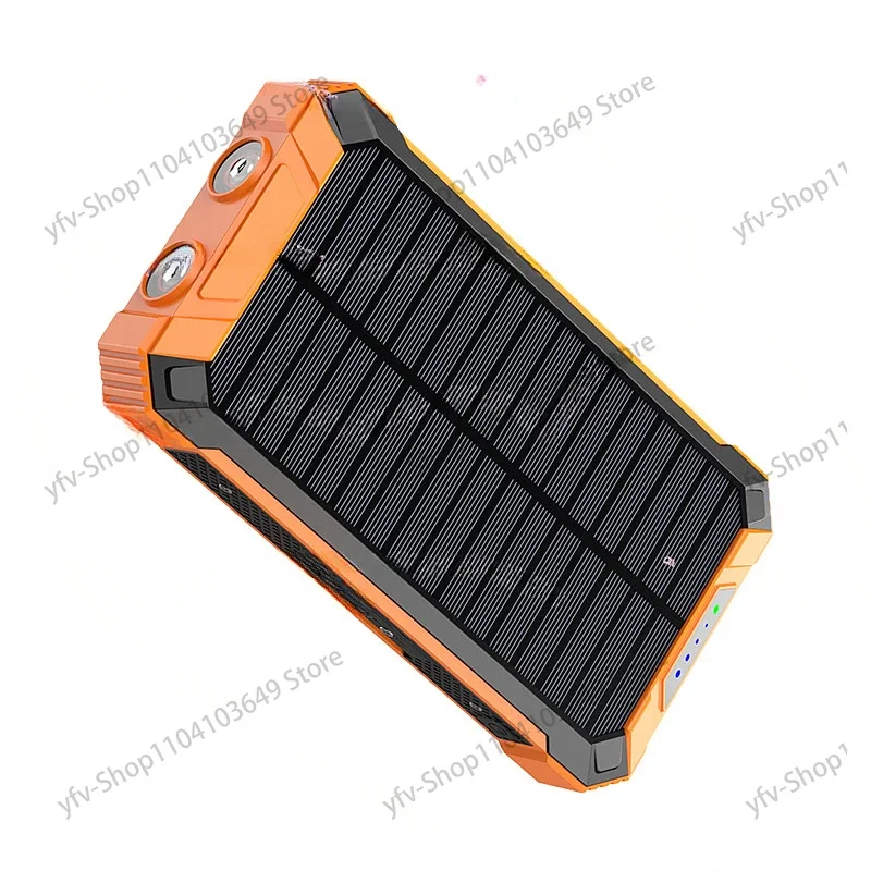 Popular solar mobile power bank  phone powerbank with its own cable + source wireless charging