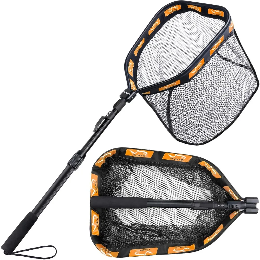 

Floating Fishing Net for Steelhead, Salmon, Fly, Kayak, Catfish, Bass, Trout Fishing, Rubber Coated Landing Net for Easy