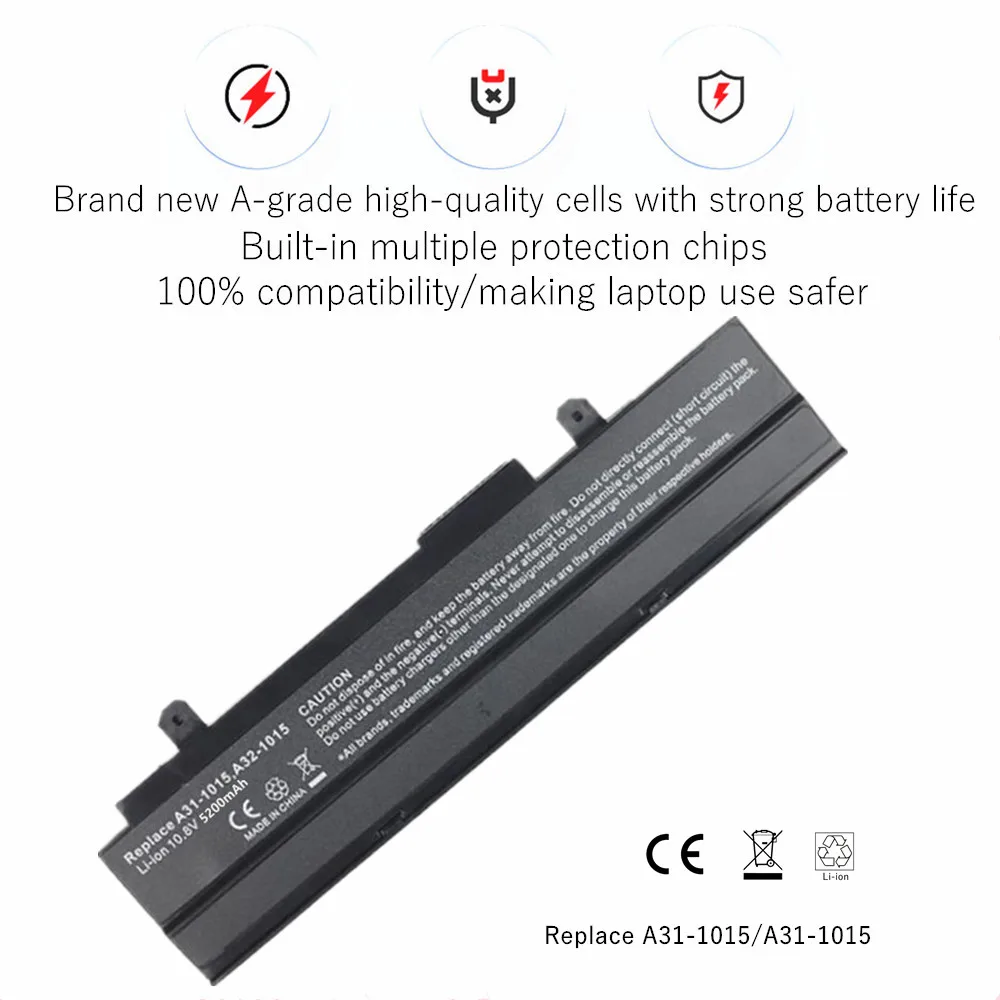 90-OA001B2300Q Laptop battery for Asus Eee PC 1011 1011B 1015B 1015P 1015PE 1016 1016P 1215 1215N R011C R051 A31-1015 A32-1015