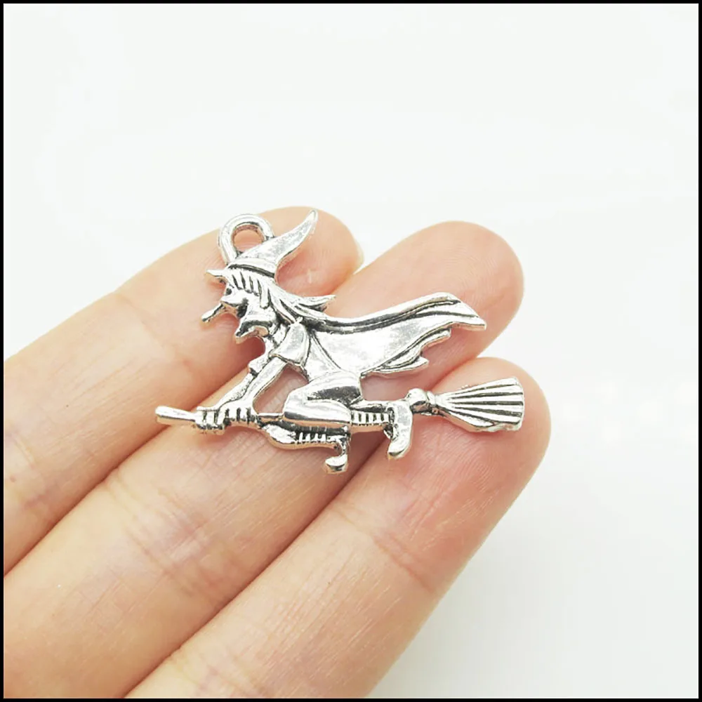 New Charms Tibetan Silver Color Halloween, Witch Mask, Skeleton Animal Pendants DIY J028