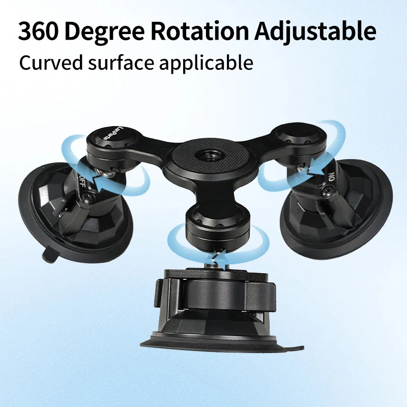 Triple Suction Cup Mount with 3/8