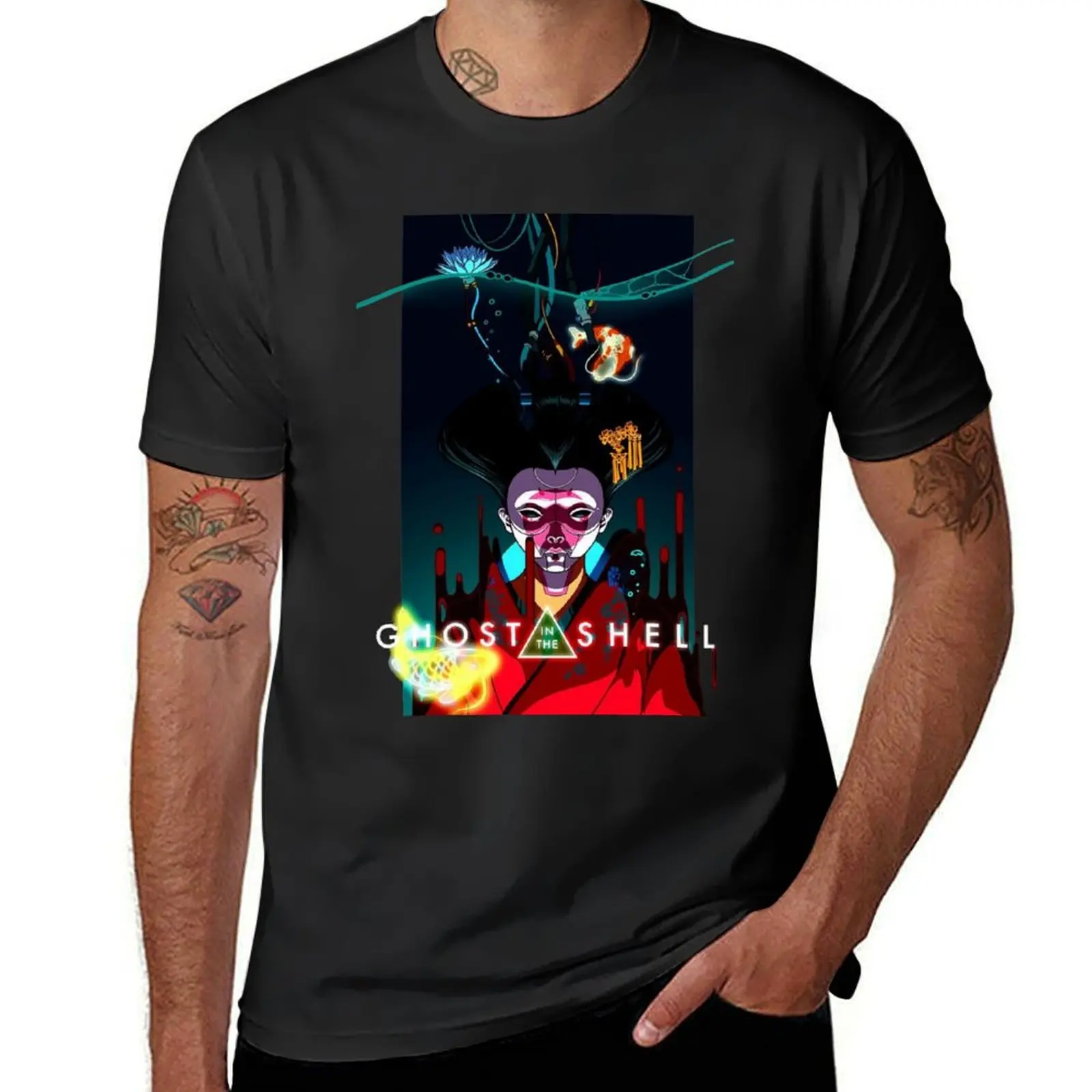 

Ghost in the Shell T-Shirt quick-drying plain hippie clothes shirts graphic tees black t-shirts for men