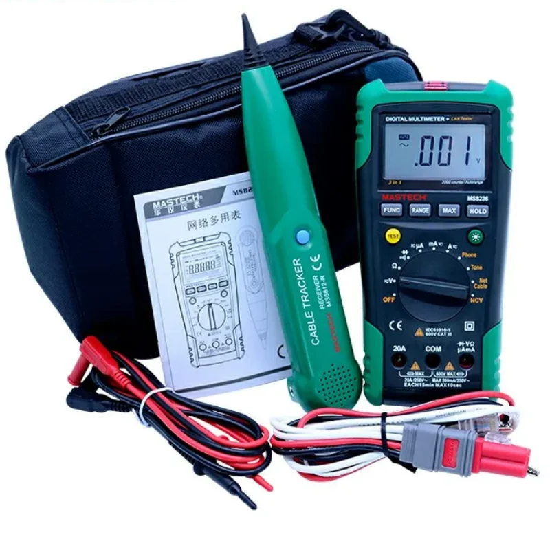 Professional Digital Multimeter Network Cable Tracker Tone Tester Line Check NCV Detector
