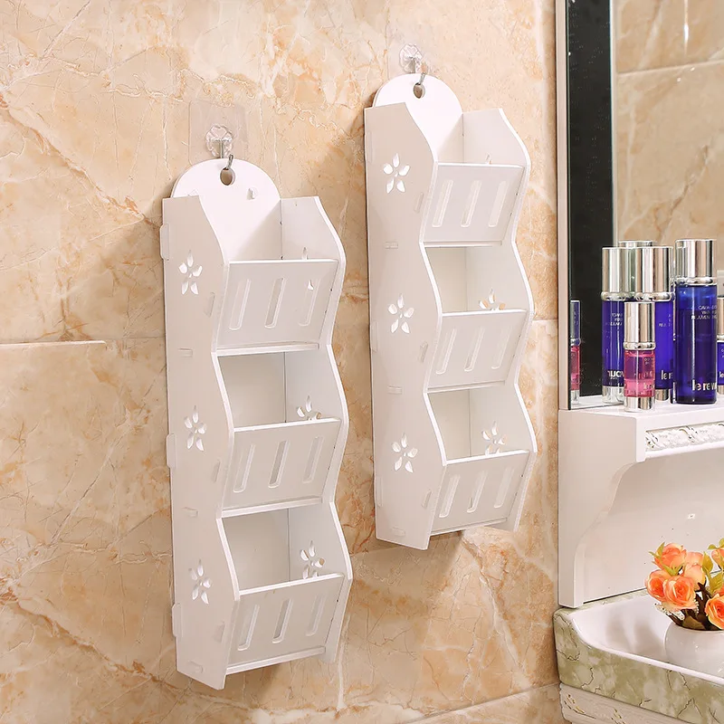 

Wall Mounted Storage Rack, Bathroom Organizer, Storage Rack, Restroom, Bedroom, Wall Decoration, No Punching Required