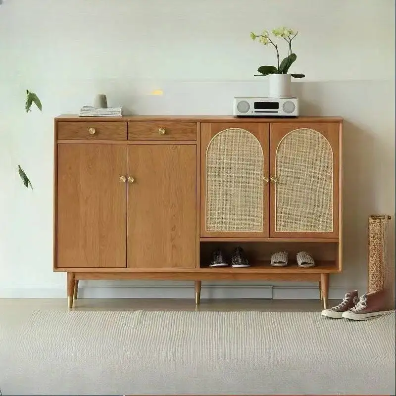 Horizontal Display Shoe Cabinet Hallway Decoration Apartments Wooden Rack Shoe Cabinet Slim Show Estante Para Zapatos Furniture