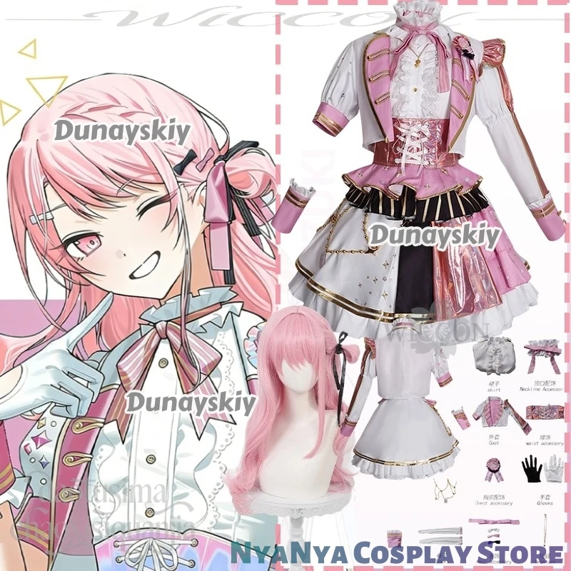 

Аниме-игровой проект Sekai 5th Anniversary תח Îות Косплей Акияма Мизуки Новая униформа идола Розовая милая Лолита Рождество Хэллоуин