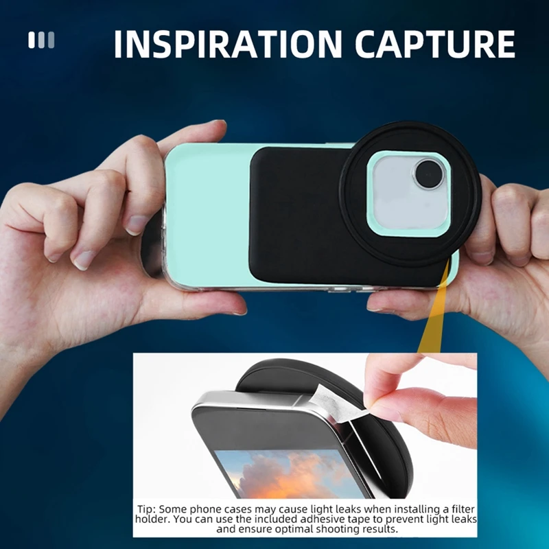 Phone Filter Mount Lens Filter Clip Phone Filter Mounting Bracket Additional Filter Expansion Frame For