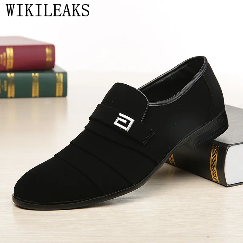 Suede Leather Loafers Men Shoes Wedding Formal Shoes Men Luxury Brand Oxford Shoes For Men Dress Shoes Sapato Social Masculino