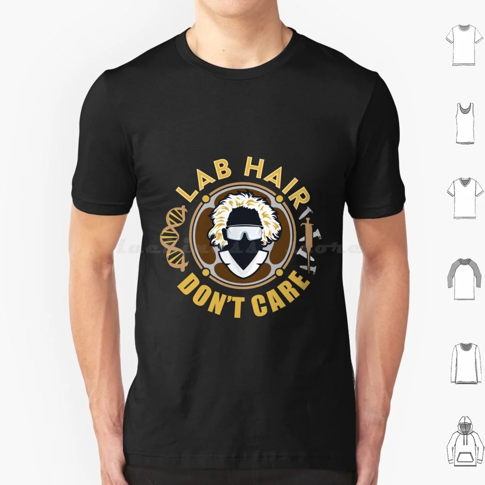 Lab Hair Don't Care-Funny Design With Dna Helix Pipette Reaction Pcr Vials T Shirt 6xl Cotton Cool Tee Pipette Pcr Microbiology