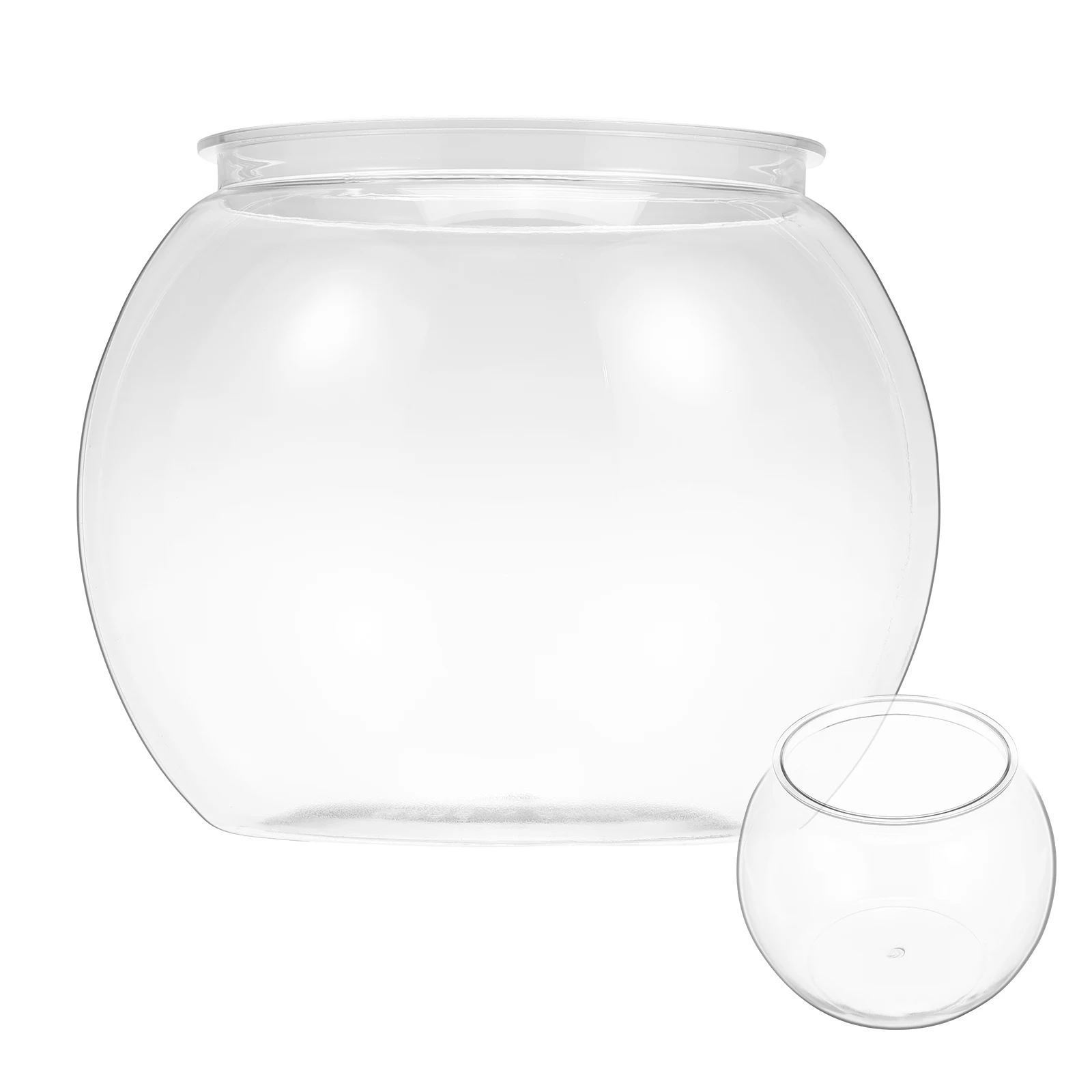 

Compact Fish Bowl for Desk Small Round Aquarium Container Ideal for Goldfish Plant Display Portable Fish Tank Living Decor