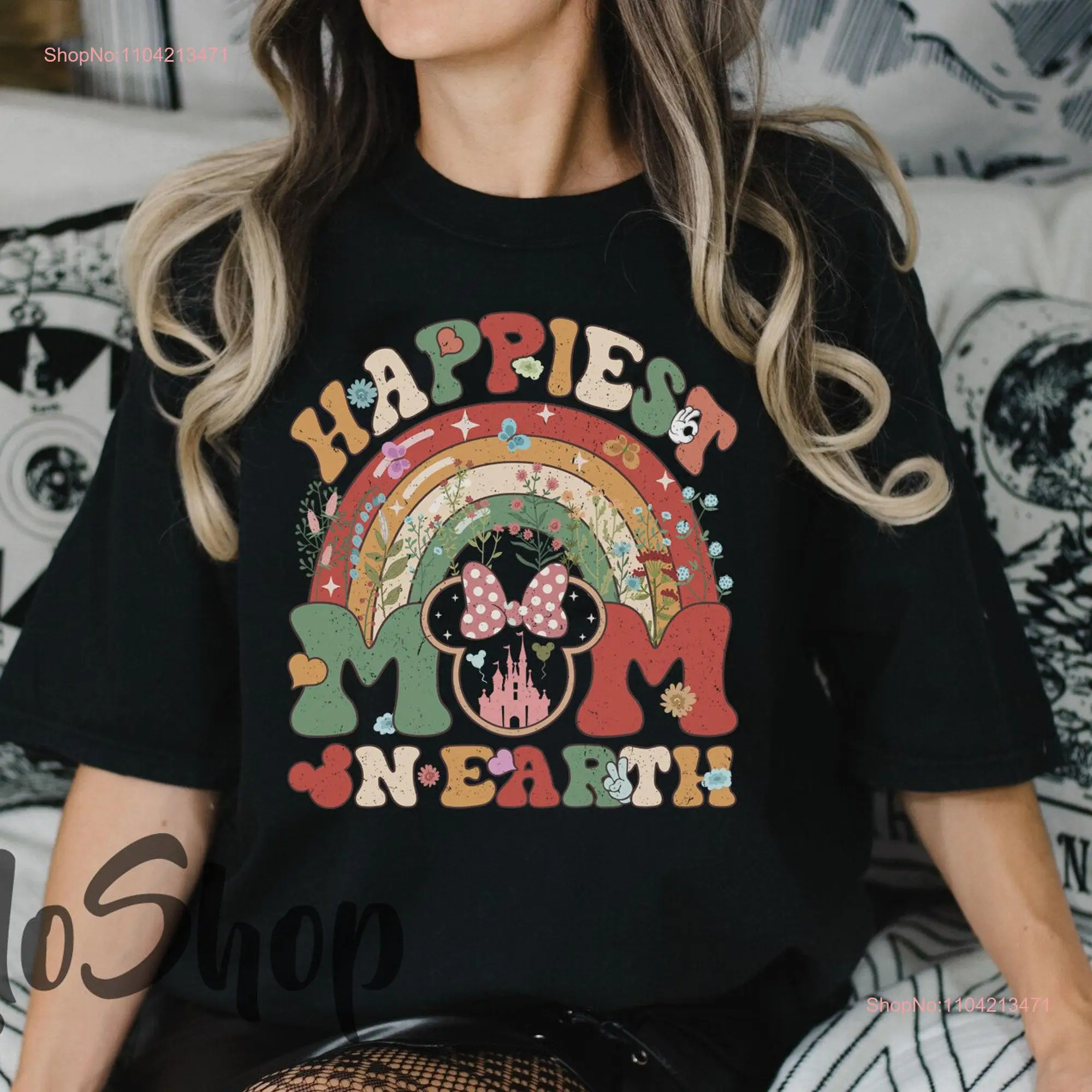 Happiest MOM On Earth T Shirt Mouse Ears Mother's Day s Magical Kingdom Best Ever Mama Outfit long or short sleeves