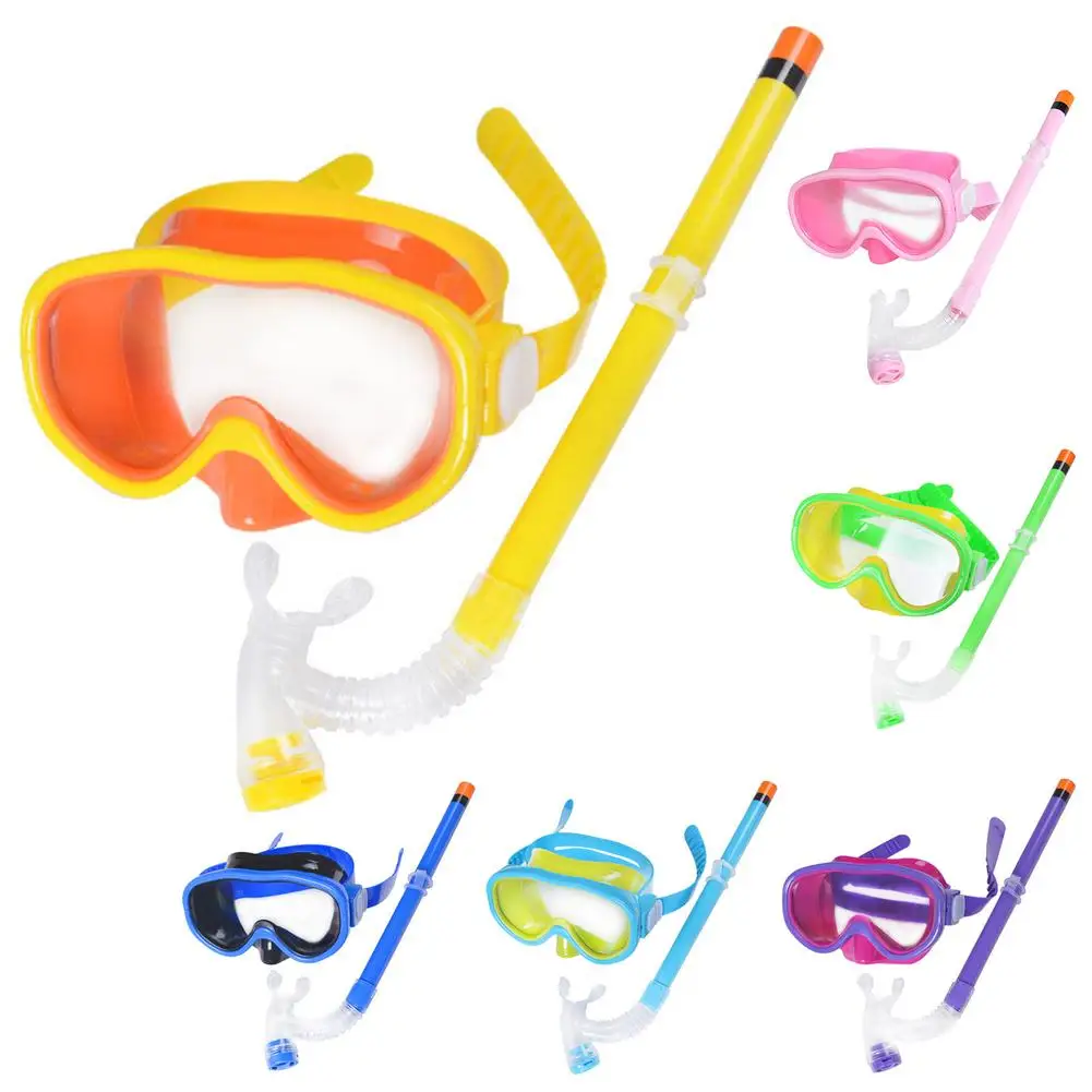 

Swimming Goggles Masks Swim Scuba Child PVC Swimming Diving Kids Goggles Mask & Snorkel Set Underwater Diving Accessories