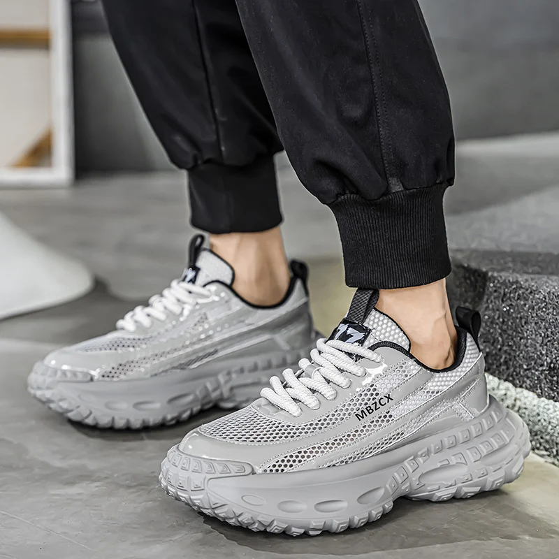 

2025 новая стильная высококачественная всесезонная повседневная спортивная мужская обувь с дышащей сеткой, модная износостойкая обувь для отдыха на мягкой подошве