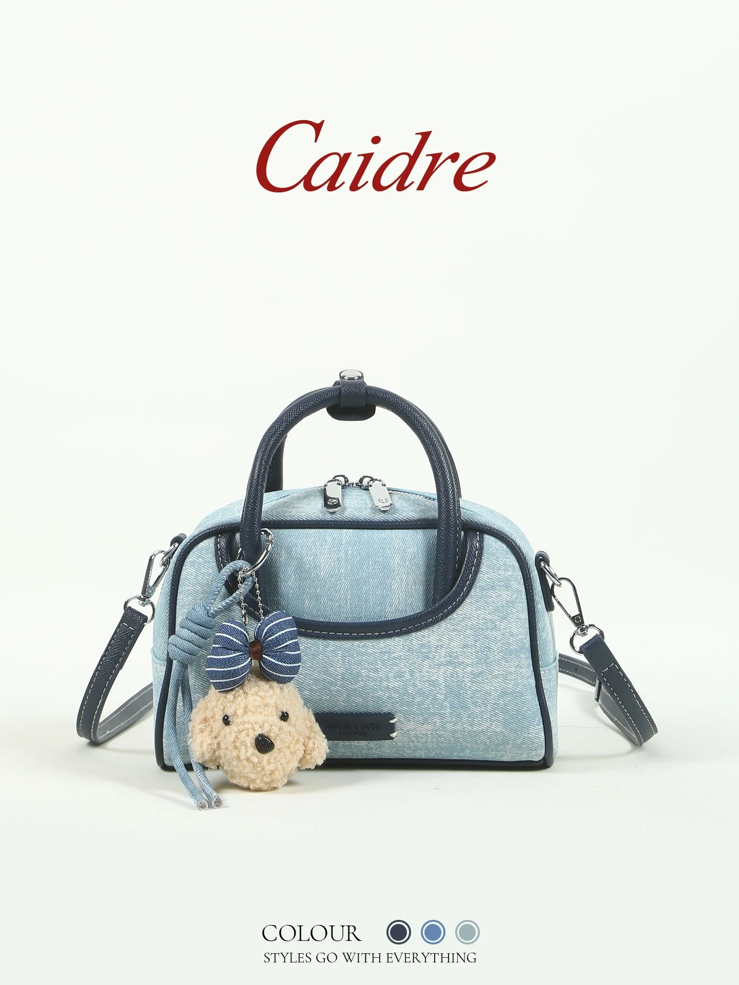 

Caidre Pillow Shaped Shoulder Bag Casual Chic Denim Handbag for Women 2026 New Style Office Crossbody Bag Single Strap