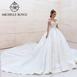 Michelle Royce Luxury Ball Gown Wedding Dresses For Women Bride Exquisite Embroidery Beading Wedding Gown Vestidos De Novia