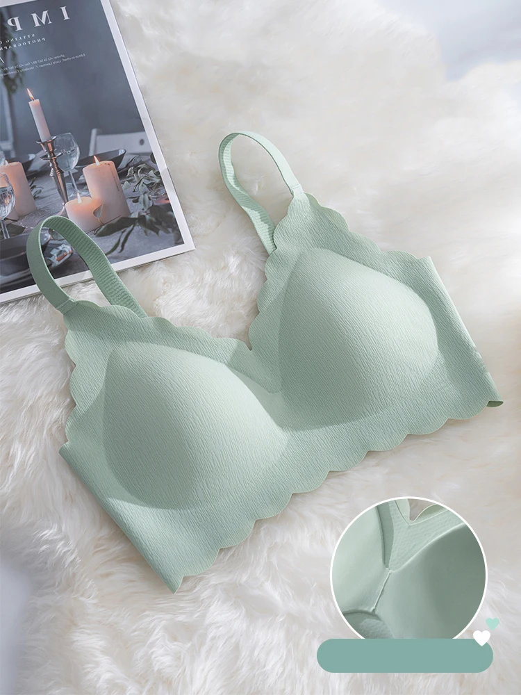 Seamless Women\'s Plus Size Bras Thin Mold Cup No Steel Ring Anti-sagging Underwear Breathable Comfortable Fitness Sports Bra