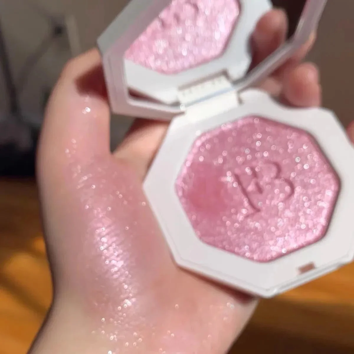 Fenty Beauty Killawatt Freestyle Highlighter ثلاثية الأبعاد الماس روز الحجاب لوحة الإضاءة الوجه متلألئ عصا الكنتوري الطبيعية #6