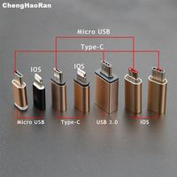 1PCS  Micro USB to Converter Adapter For iPhone X 8 7 6 Plus Type C/IOS to Micro USB Adapter For Samsung S8 Xiaomi