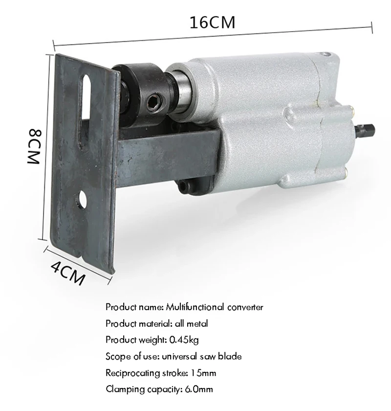 Multifunction Reciprocating Saw Adapter Set Change Electric Drill Into Reciprocating Saw Jig Saw Metal Cutter Drill Attachment