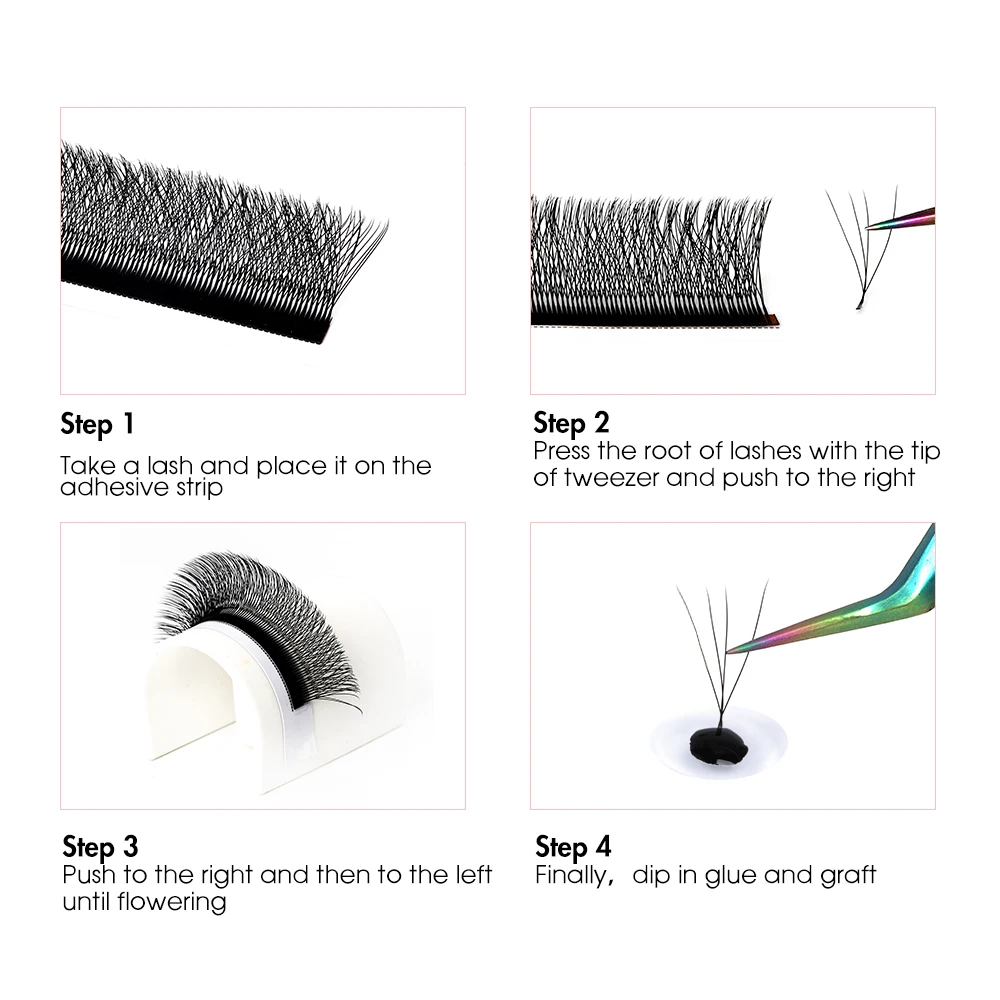 10PCS Bella Moca 4D-W Shaped Lashes Lashes 8-14mm 4D W Shaped Eyelashes Extension Cilia YY Shape Lashes Y Eyelashes