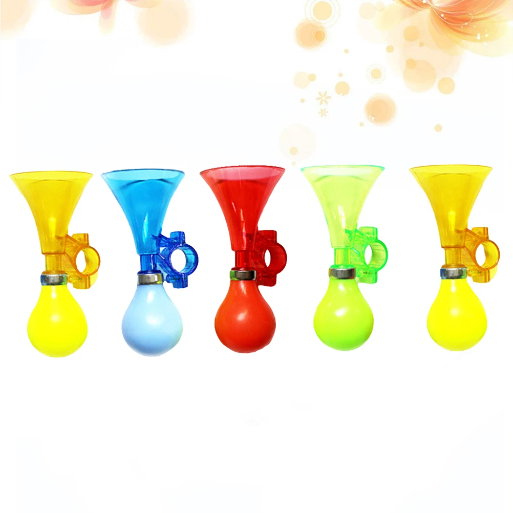 

5pcs Loud Bike Horn Durable Plastic Handlebar Air Horn Cycling Accessories Fits Bikes Scooters Safety Sound Alert