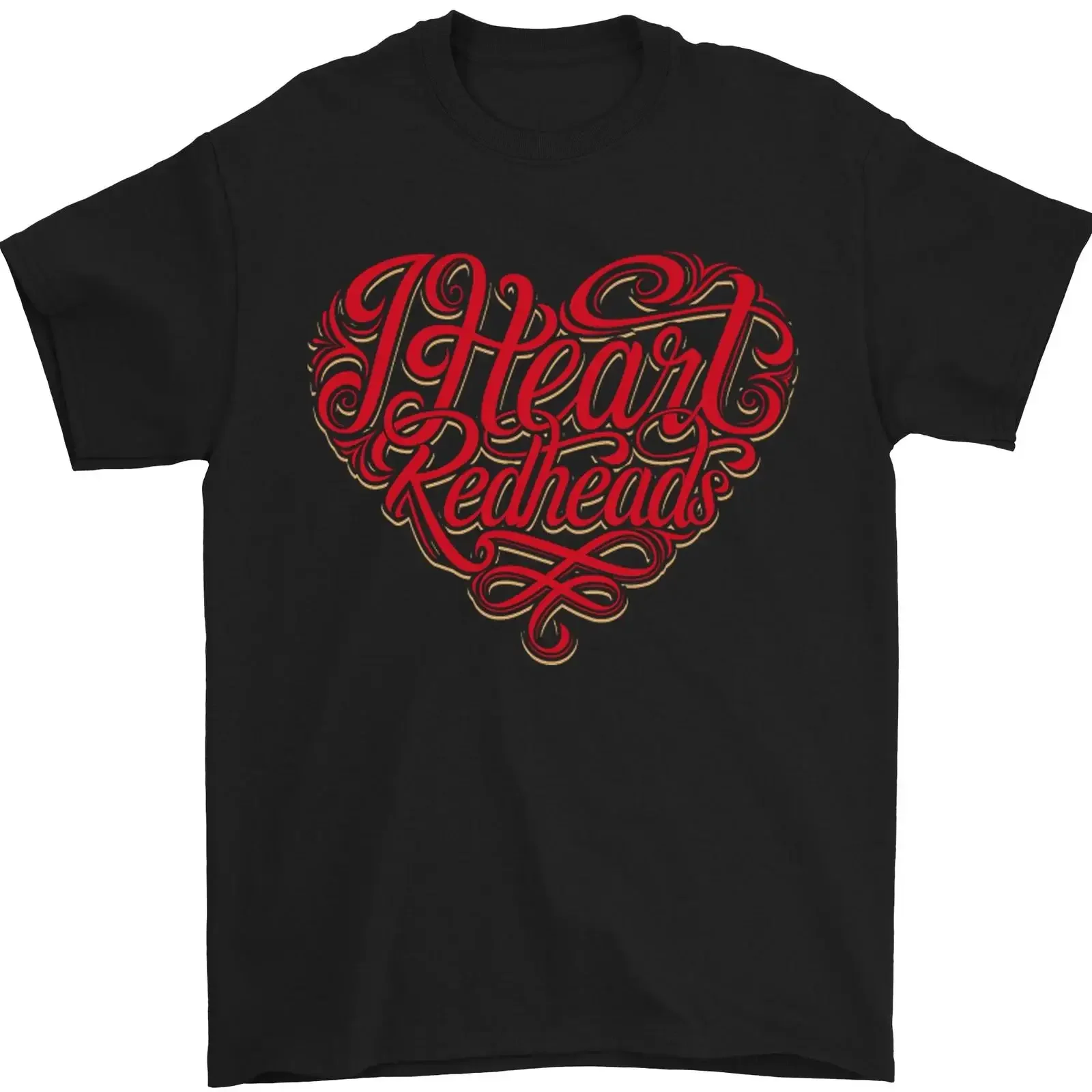 Lustiges Herren-T-Shirt „I Heart Red Heads Ingwer Hair“ aus 100 Baumwolle, Vintage-Stil, gewaschen, stilvoll, atmungsaktiv, Herrenmode