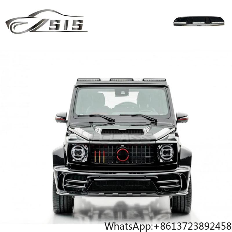 

G-Class W464 3-Leds Front Roof Spoiler W463a Dry Carbon Fiber Material Led Light 2018-2022 Year Roof Wing Auto Car Parts