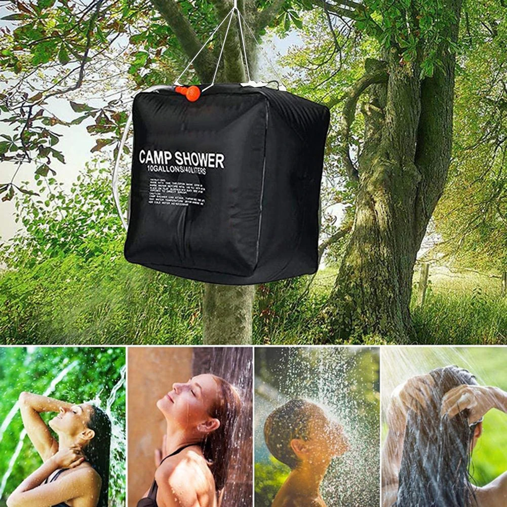 40L Water Bags Shower Bag Portable Solar Heated Outdoor Camping Hiking Water Bathing Bags Water Storage Bag Water Tanks