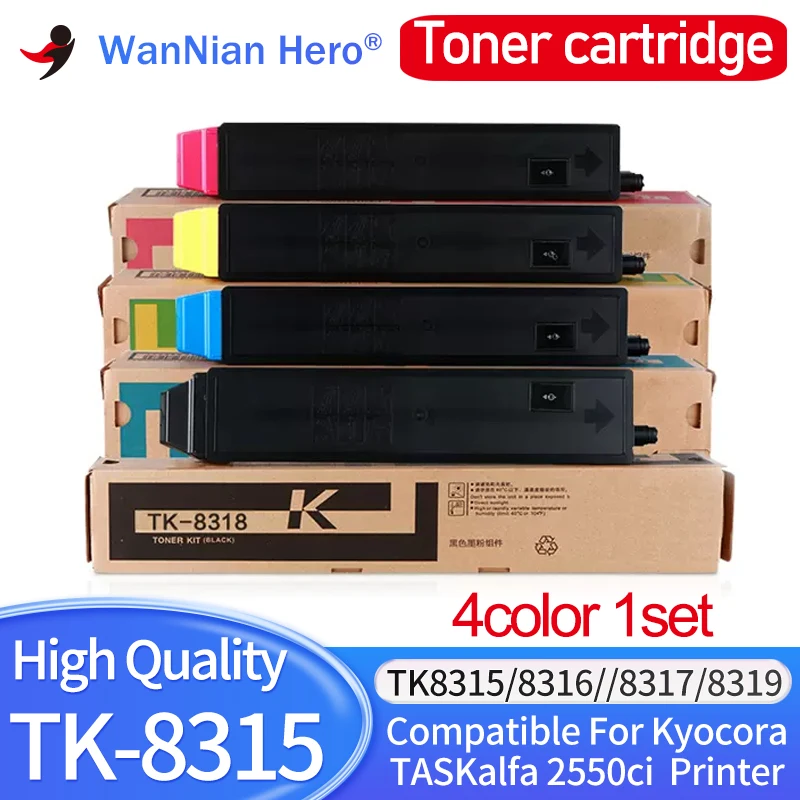 4Color 1set TK-8315 TK-8316 TK-8317 TK-8319 Toner Cartridge Compatible For kyocera TASKalfa 2550ci Printer Color Toner cartridge