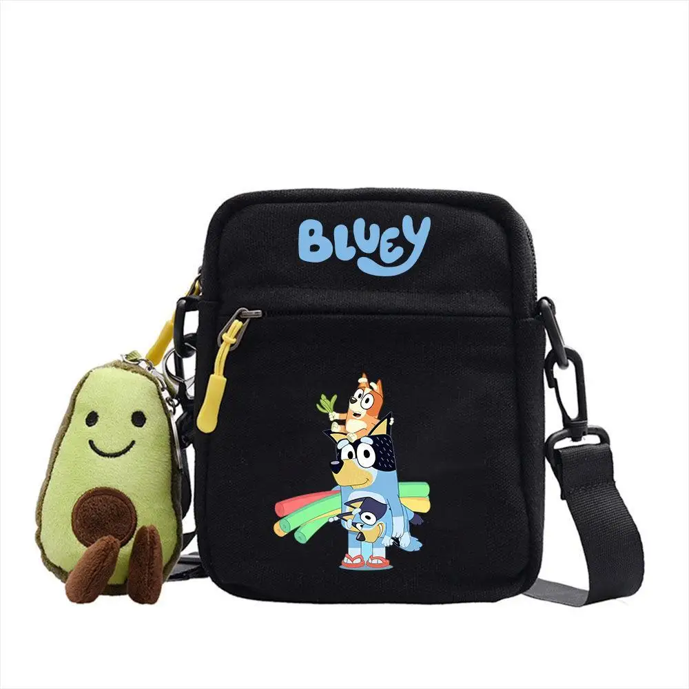 Bluey Family Cute Printed Shoulder Bag Girl Colorful Simple Canvas Crossbody Small Square Bag Backpack Cute Storage Bag Gift