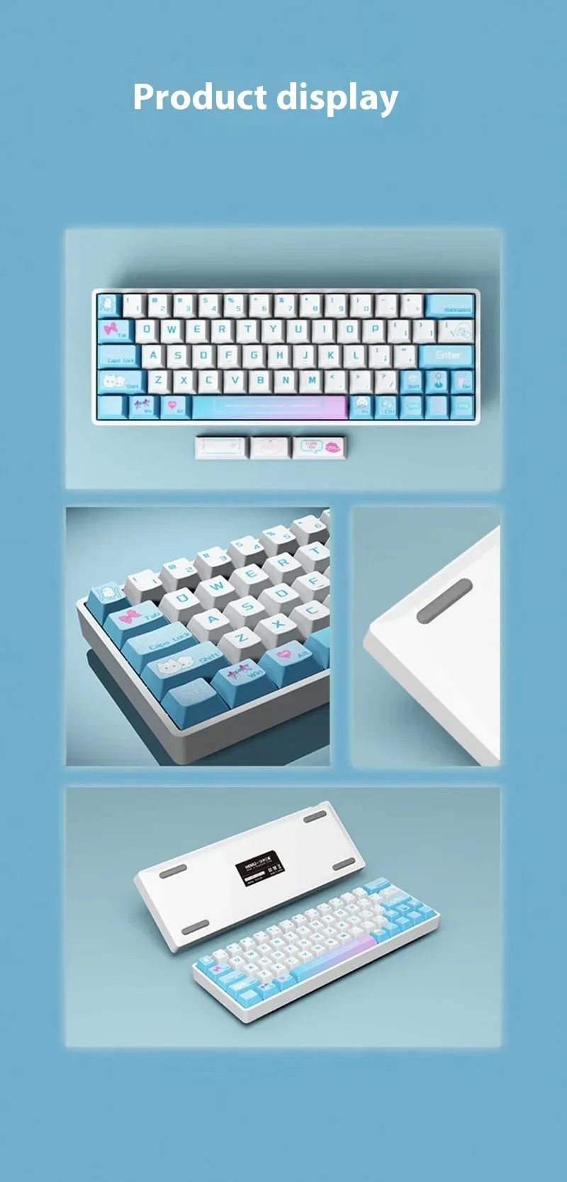 Imagem -04 - Teclado Mecânico de Eixo Magnético com Fio Eletrônico Esportes Rgb Jogo Personalizado Compatível com Gh60 Mac Sikakeyb-hm66