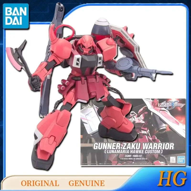 Bandai-Figuras de Ação Anime Originais para Crianças, Genuíno HG, Gundam, GUNNER, ZAKU, WAROR, LUNAMARIA, Modelo de Ornamentos, Presente para Meninos e Meninas