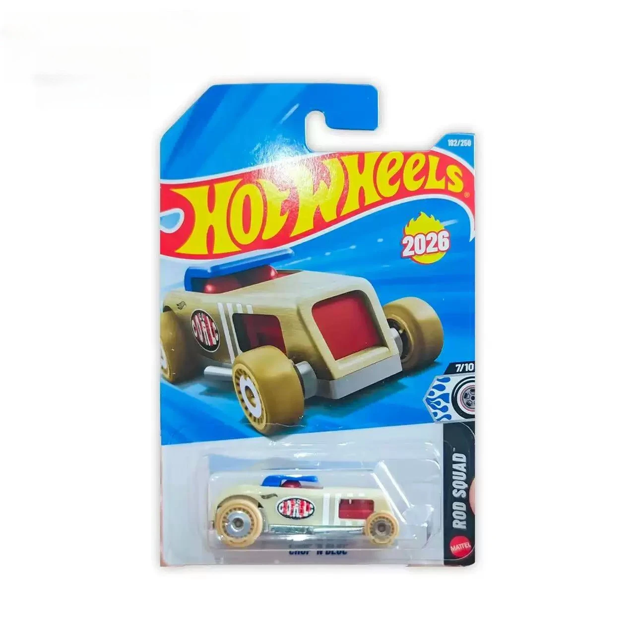 Coche original Hot Wheels CHOP N BLOC Toys 1/64, vehículo fundido a presión, colección de modelos de aleación ROD SQUAD, regalo de cumpleaños