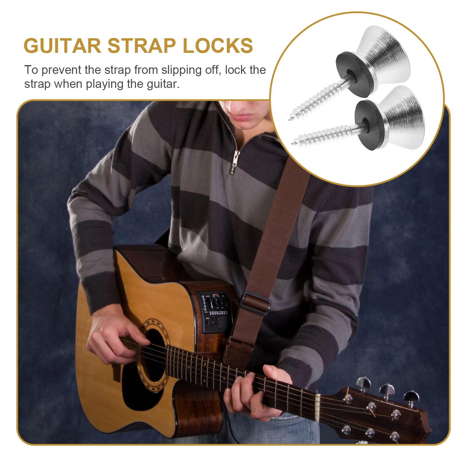

Guitar Studs Strap Lock Buttons Tail Nail Security Locks Anti-skid Metal Buckle Belt Buckles Connector