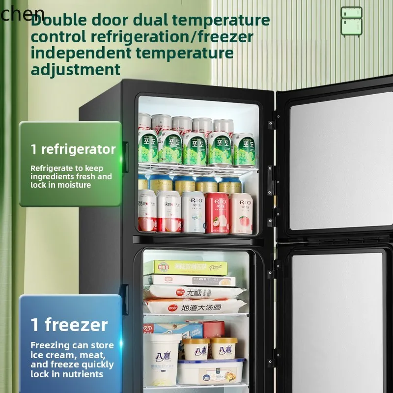 HXL energy-saving small refrigerator household small office double door refrigerator