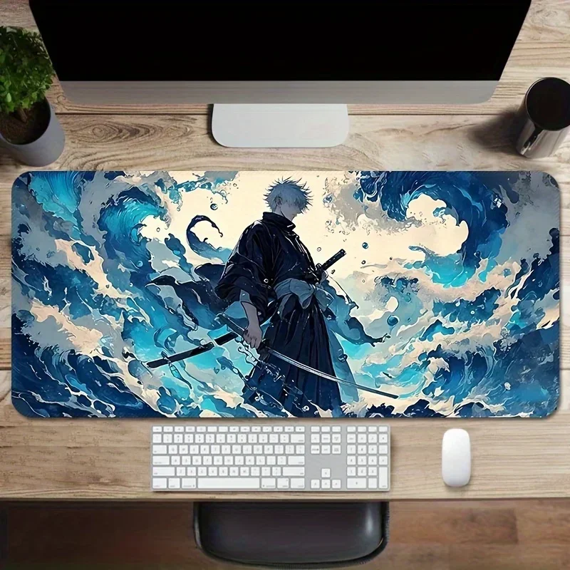 

Anime Style Ocean Wave Mouse Pad Large Computer Office Game Table Mats XXL Rubber Anti-slip Gaming Keyboard Mat Long Desk Pads