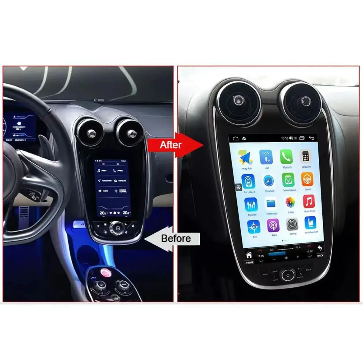 12.1 "Android นําทางรถ GPS วิทยุสเตอริโอสําหรับ McLaren GT 570 540C 600LT 15 ~ 23