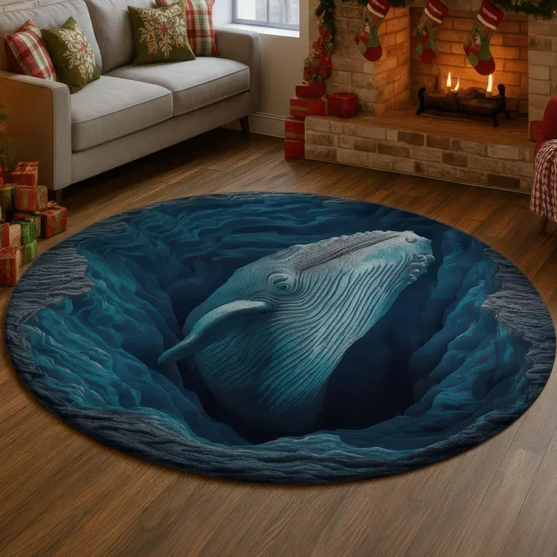 3D Dinosaur Fossil Skeleton Rug Paleontology Brown Stone Carpet Ancient Natural History Dig Decor Unique Jurassic Floor Mat