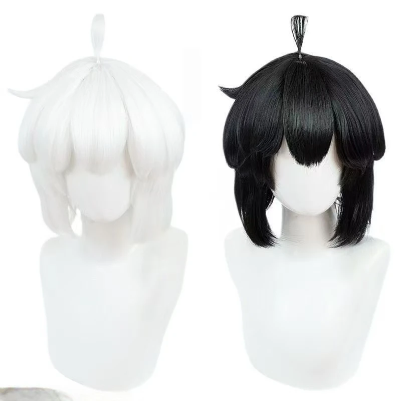 

Аниме The Legend of LUOXIAOHEI парик для косплея Luo Xiaohei Hei Косплей Черно-белые короткие синтетические волосы с сетчатой подкладкой Rose