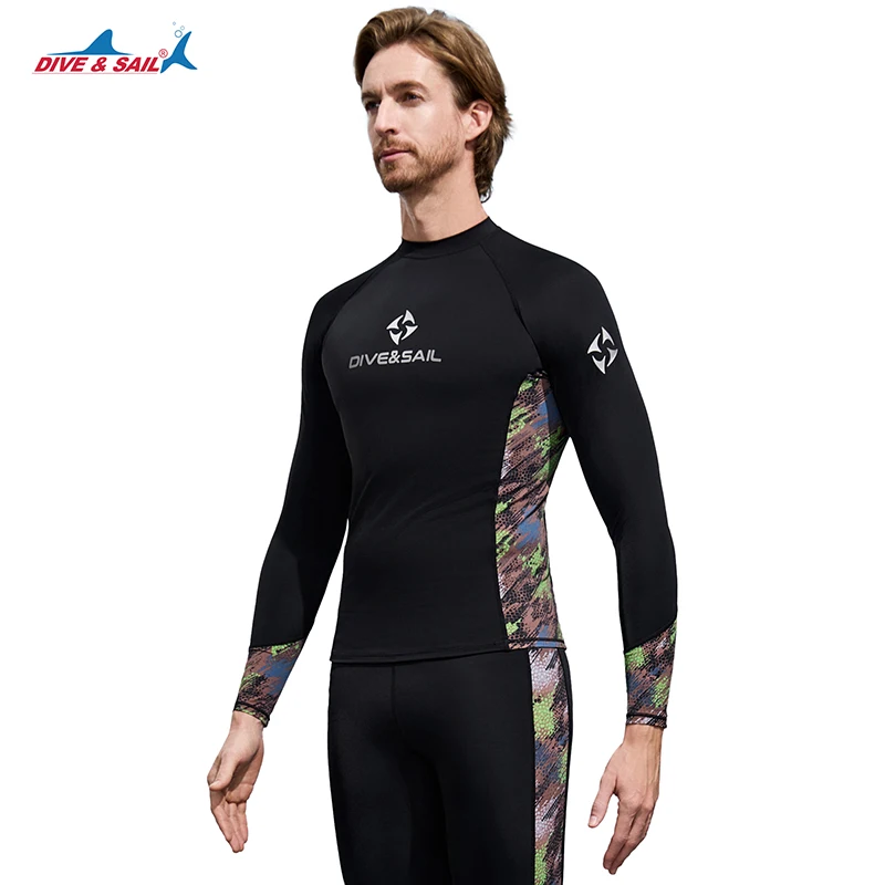 Camicia o pantaloni Rash Guard a maniche lunghe da uomo/donna, UPF50+ Protezione solare UV Rashguard Tuta da surf Costume da bagno intero Top/Bottom